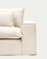 Divano sfoderabile Anarela 2 posti in lino e viscosa beige 220 cm FSC Mix Credit