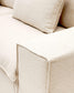 Divano sfoderabile Anarela 2 posti in lino e viscosa beige 220 cm FSC Mix Credit