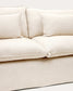 Divano sfoderabile Anarela 2 posti in lino e viscosa beige 220 cm FSC Mix Credit