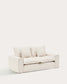 Divano sfoderabile Anarela 2 posti in lino e viscosa beige 220 cm FSC Mix Credit
