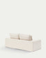 Divano sfoderabile Anarela 2 posti in lino e viscosa beige 220 cm FSC Mix Credit