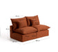 Divano modulare sfoderabile Anarela 2 posti in 100% lino color terracotta 180 cm FSC Mix Credit