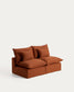 Divano modulare sfoderabile Anarela 2 posti in 100% lino color terracotta 180 cm FSC Mix Credit