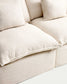 Divano modulare sfoderabile Anarela 2 posti in lino e viscosa beige 180 cm FSC Mix Credit