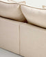 Divano modulare sfoderabile Anarela 2 posti in lino e viscosa beige 180 cm FSC Mix Credit