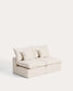 Divano modulare sfoderabile Anarela 2 posti in lino e viscosa beige 180 cm FSC Mix Credit