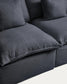 Divano modulare sfoderabile Anarela 2 posti in lino e viscosa grigio scuro 180 cm FSC Mix Credit