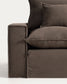 Divano sfoderabile Anarela 3 posti in 100% lino tortora 280 cm FSC Mix Credit