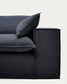 Divano sfoderabile Anarela 3 posti in lino e viscosa grigio scuro 280 cm FSC Mix Credit