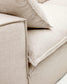 Divano sfoderabile Anarela 3 posti in lino e viscosa beige 260 cm FSC Mix Credit