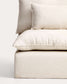 Divano modulare sfoderabile Anarela 3 posti in lino e viscosa beige 220 cm FSC Mix Credit