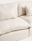 Divano modulare sfoderabile Anarela 3 posti in lino e viscosa beige 220 cm FSC Mix Credit