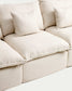 Divano modulare sfoderabile Anarela 3 posti in lino e viscosa beige 270 cm FSC Mix Credit