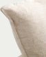 Divano modulare sfoderabile Anarela 3 posti in lino e viscosa beige 270 cm FSC Mix Credit