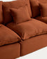 Divano modulare sfoderabile Anarela 3 posti in 100% lino color terracotta 310 cm FSC Mix Credit
