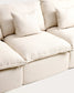 Divano modulare sfoderabile Anarela 3 posti in lino e viscosa beige 310 cm FSC Mix Credit