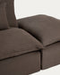 Divano modulare sfoderabile Anarela 3 posti con terminale in 100% lino tortora 310 cm FSC Mix Credit