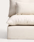 Divano angolare modulare sfoderabile Anarela 6 posti in lino e viscosa beige 327 x 217 cm / 217 x 327 cm FSC Mix Credit