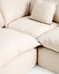 Divano angolare modulare sfoderabile Anarela 6 posti in lino e viscosa beige 327 x 217 cm / 217 x 327 cm FSC Mix Credit