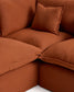 Divano angolare modulare sfoderabile Anarela 4 posti in 100% lino terracotta 307 x 287 cm FSC Mix Credit