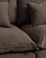 Divano angolare modulare sfoderabile Anarela 4 posti in 100% lino tortora 307 x 287 cm FSC Mix Credit