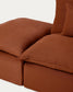 Divano angolare modulare sfoderabile Anarela 6 posti in 100% lino terracotta 307 x 347 cm FSC Mix Credit