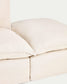 Divano angolare modulare sfoderabile Anarela 6 posti in lino e viscosa beige 307 x 347 cm FSC Mix Credit
