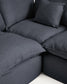 Divano angolare modulare sfoderabile Anarela 6 posti in lino e viscosa grigio scuro 307 x 347 cm FSC Mix Credit