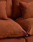 Divano angolare modulare sfoderabile Anarela 4 posti in 100% lino terracotta 287 x 307 cm FSC Mix Credit
