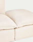 Divano angolare modulare sfoderabile Anarela 4 posti in lino e viscosa beige 287 x 307 cm FSC Mix Credit