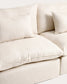 Divano modulare sfoderabile Anarela 5 posti in lino e viscosa beige 370 cm FSC Mix Credit