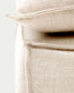 Pouf sfoderabile Anarela con cuscino di lino beige 80 X 80 cm