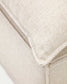 Pouf sfoderabile Anarela con cuscino di lino beige 80 X 80 cm