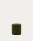 Pouf sfoderabile Kaeli in tessuto bouclé verde Ø 43 cm
