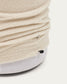 Pouf sfoderabile Kaeli in tessuto bouclé écru Ø 43 cm