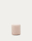 Pouf sfoderabile Kaeli in tessuto bouclé rosa Ø 43 cm