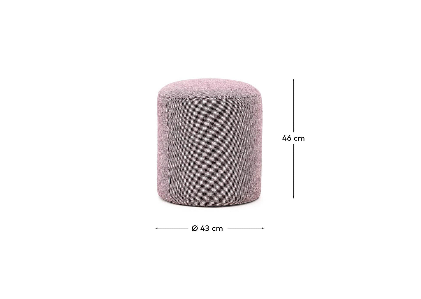 Pouf sfoderabile Kaeli viola Ø 43 cm