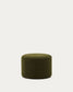 Pouf sfoderabile Kaeli in tessuto bouclé verde Ø 60 cm