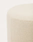 Pouf sfoderabile Kaeli in tessuto bouclé écru Ø 60 cm