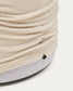 Pouf sfoderabile Kaeli in tessuto bouclé écru Ø 60 cm