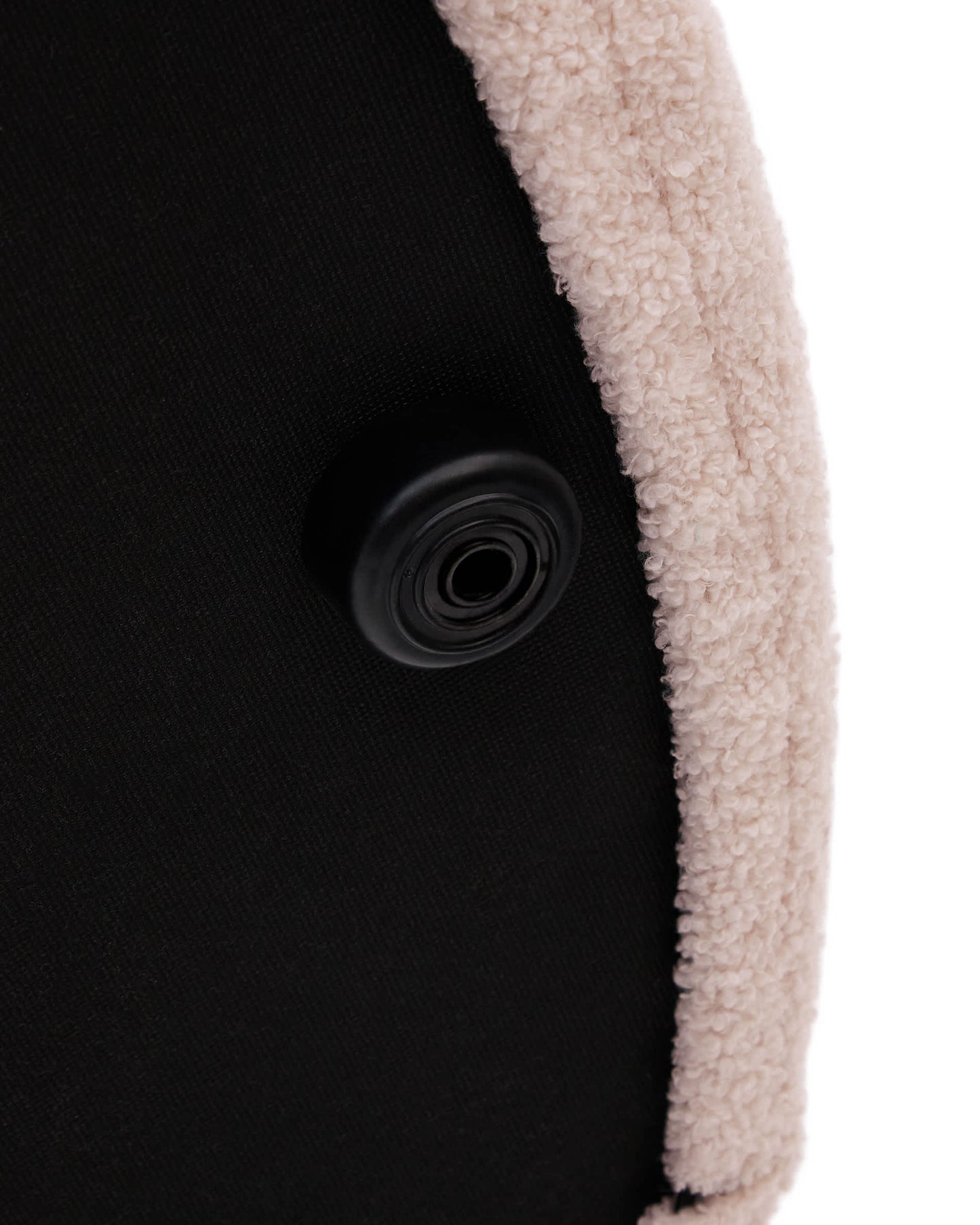 Pouf sfoderabile Kaeli in tessuto bouclé rosa Ø 60 cm