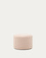 Pouf sfoderabile Kaeli in tessuto bouclé rosa Ø 60 cm