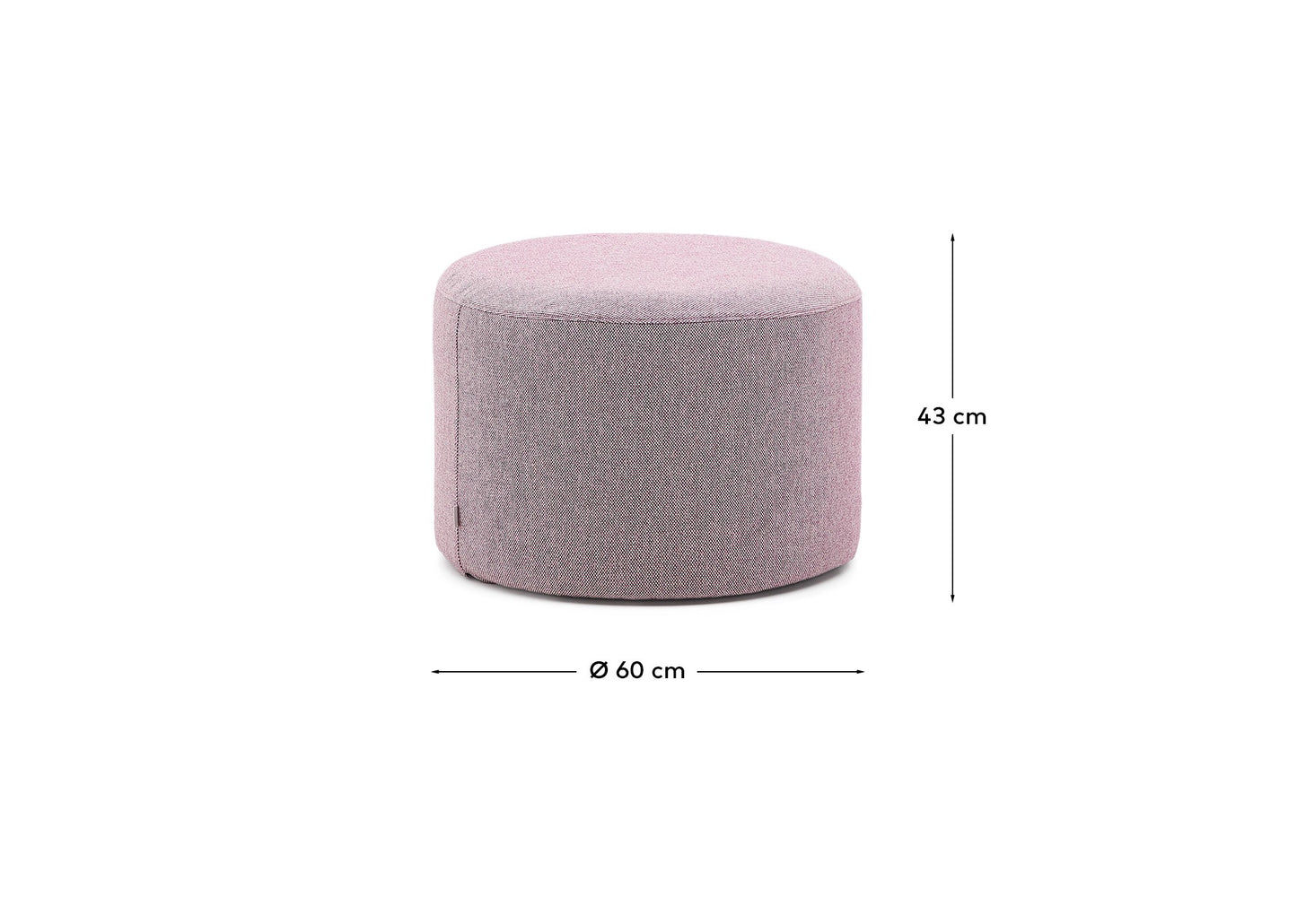 Pouf sfoderabile Kaeli viola Ø 60 cm