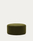 Pouf sfoderabile Kaeli in tessuto bouclé verde Ø 90 cm