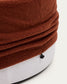 Pouf sfoderabile Kaeli in tessuto bouclé terracotta Ø 90 cm