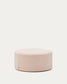 Pouf sfoderabile Kaeli in tessuto bouclé rosa Ø 90 cm