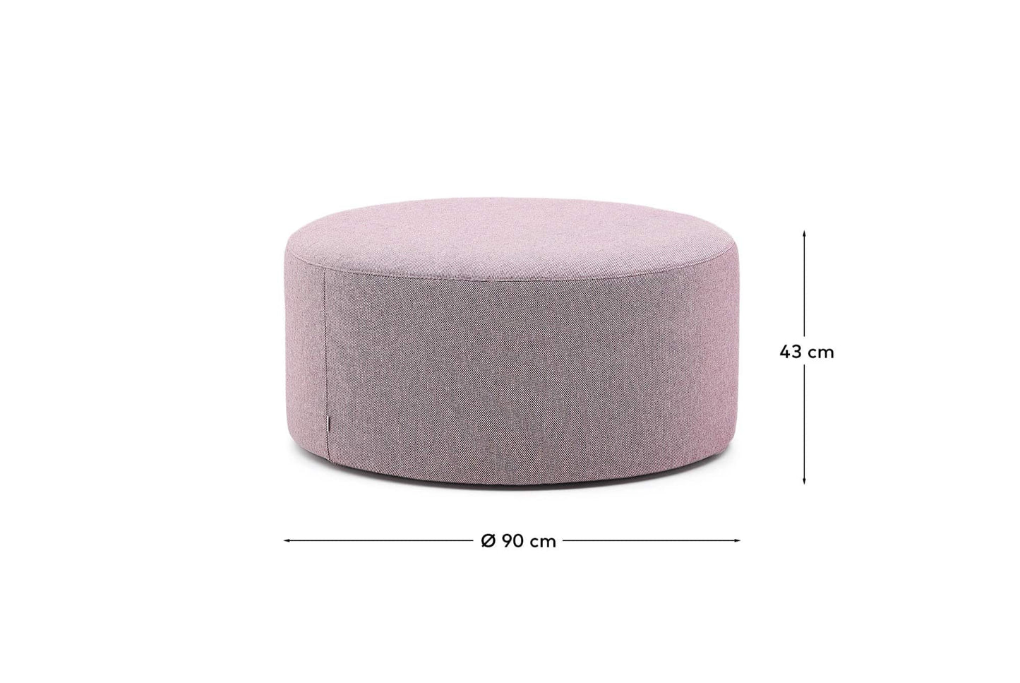 Pouf sfoderabile Kaeli viola Ø 90 cm