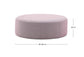 Pouf sfoderabile Kaeli viola Ø 120 cm