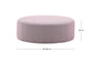 Pouf sfoderabile Kaeli viola Ø 120 cm