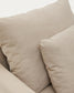 Poltrona sfoderabile Nora con cuscino in lino e cotone taupe 92 cm